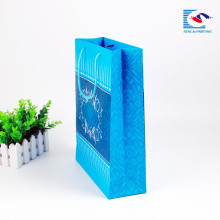 Promote 2018 popular rectangle color printing gloss gift wrapping handbag